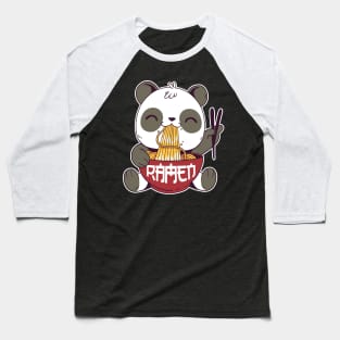 Kawaii Cute Anime Panda Otaku Japanese Ramen Noodles Gift Baseball T-Shirt